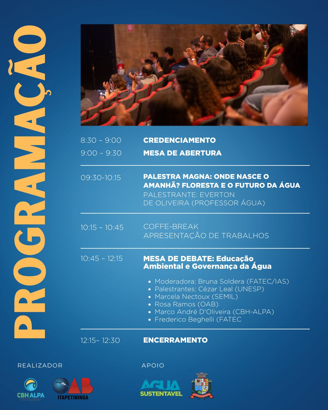 1º Fórum de Discussão sobre Água e Educação Ambiental do CBH-ALPA