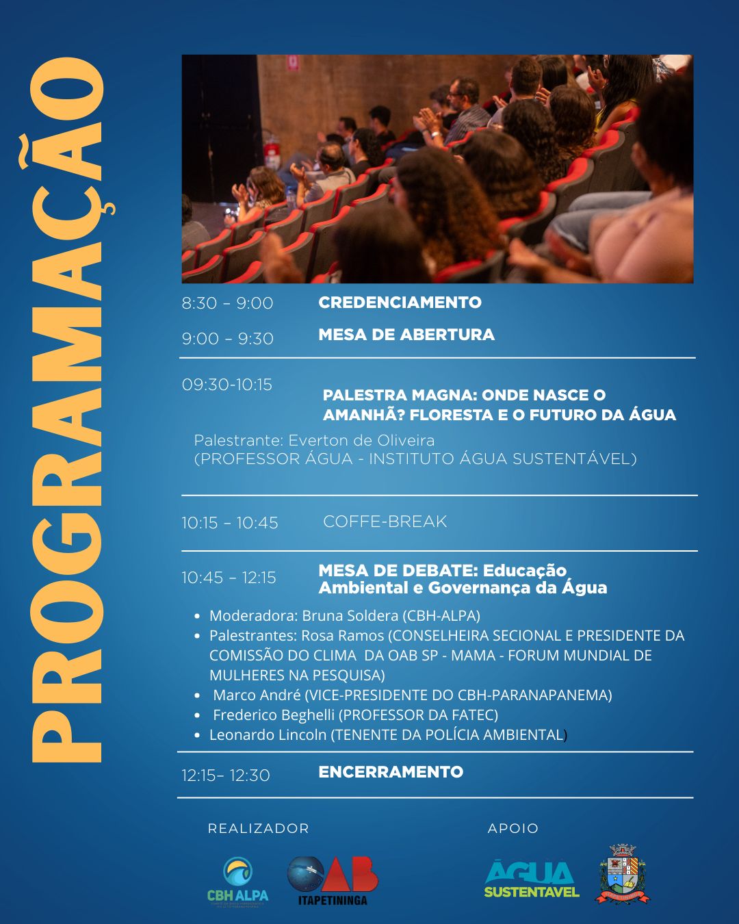 1º Fórum de Discussão sobre Água e Educação Ambiental do CBH-ALPA