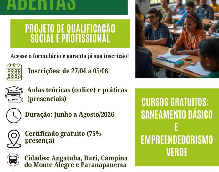 QualificaVerde – Curso de Qualificação Profissional gratuito – Inscrições abertas!